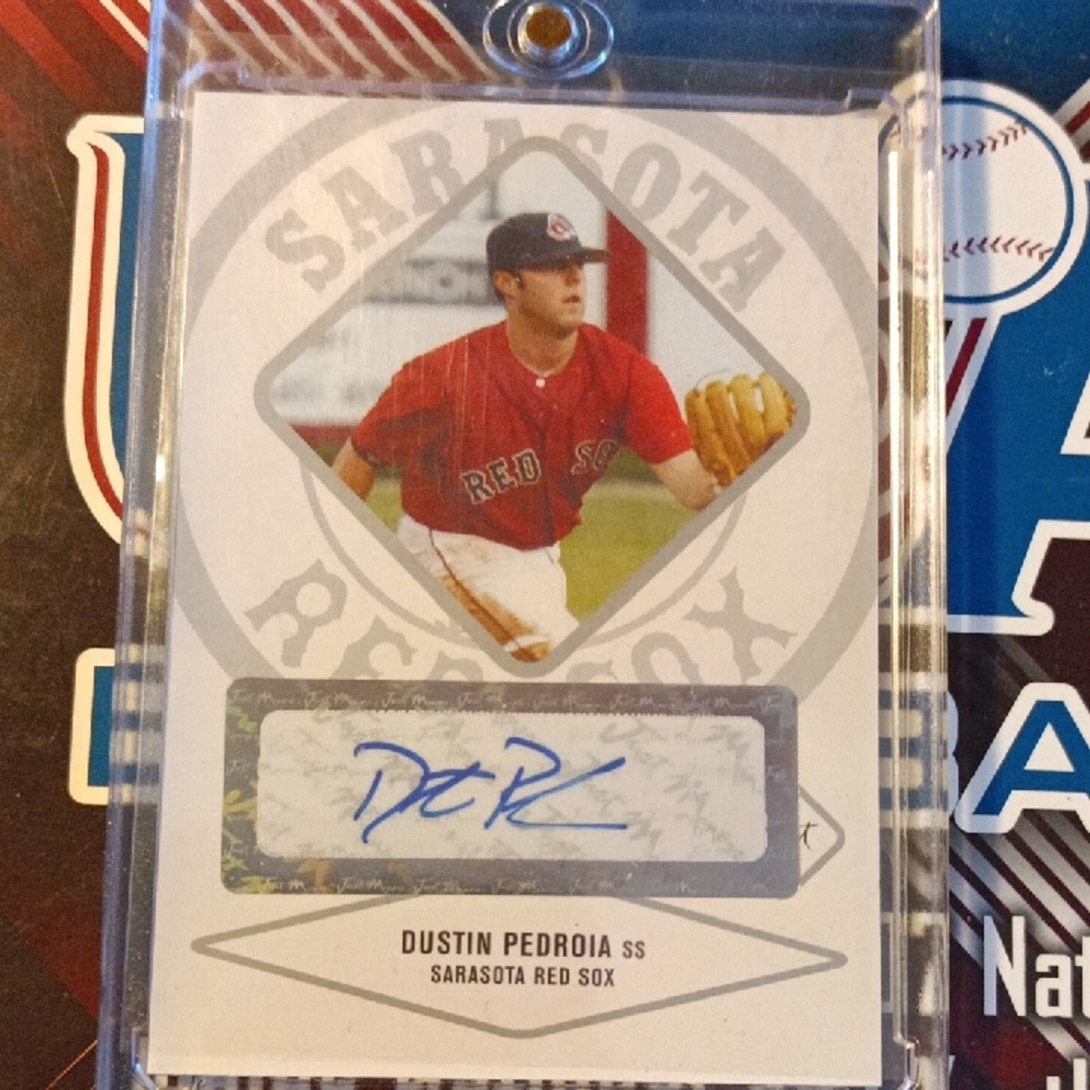 Sarasota Red Sox Baseball Card with Autograph Dustin Pedroia /100 #60